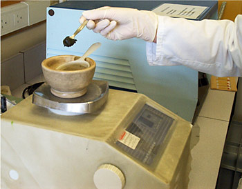 weighing faeces